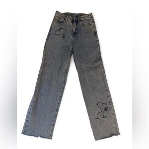 Women's Jeans with Embroidered Design